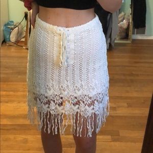 free people white lace skirt